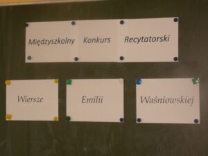Międzyszkolny Konkurs Recytatorski